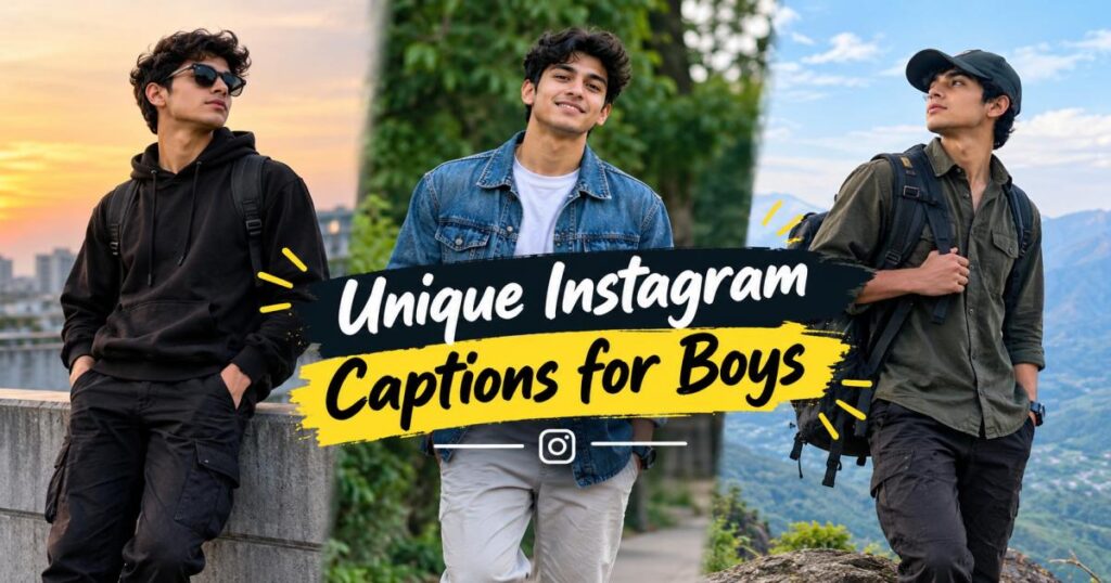 300+ Instagram Captions for Boys: Attitude, Stylish, Trendy & Unique 
